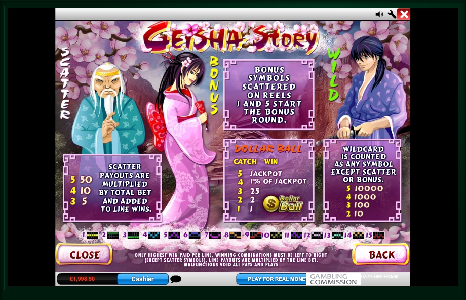 geisha story slot machine detail image 0