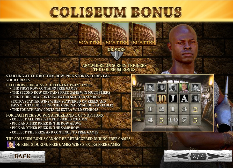 gladiator slot machine detail image 2