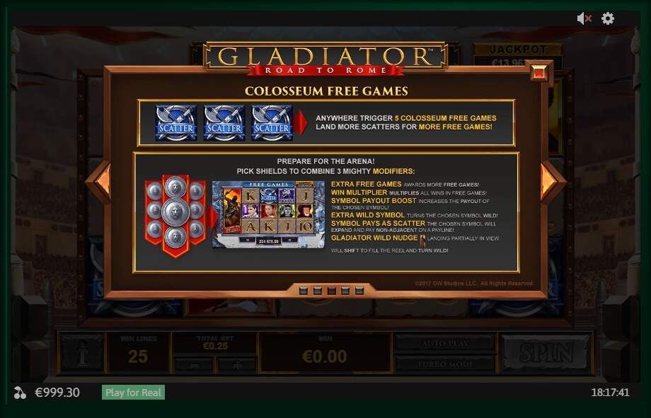 gladiator road to rome slot machine detail image 6