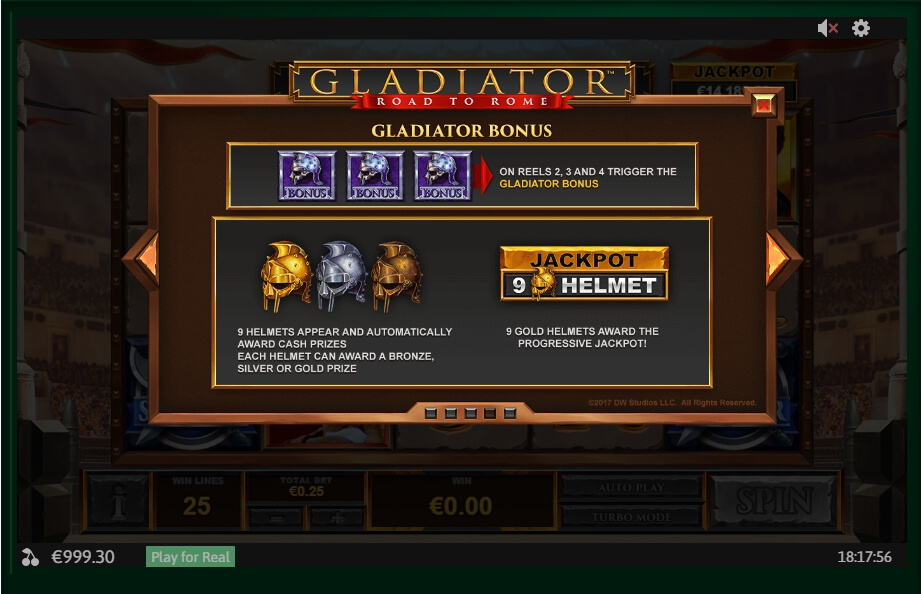gladiator road to rome slot machine detail image 5