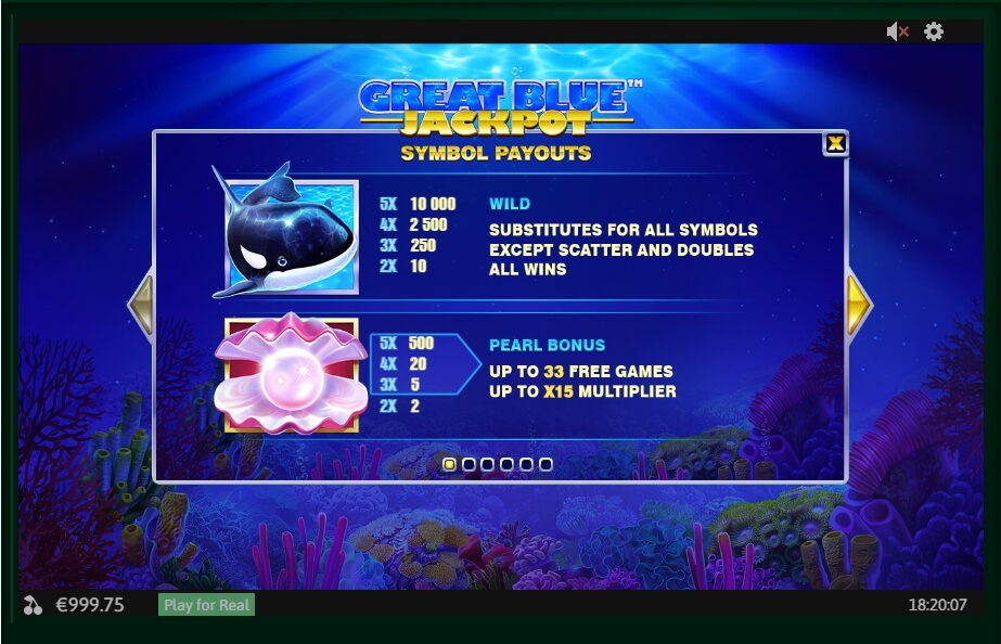 great blue jackpot slot machine detail image 9