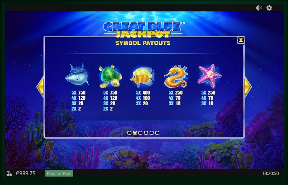 great blue jackpot slot machine detail image 8