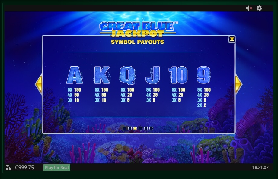 great blue jackpot slot machine detail image 7