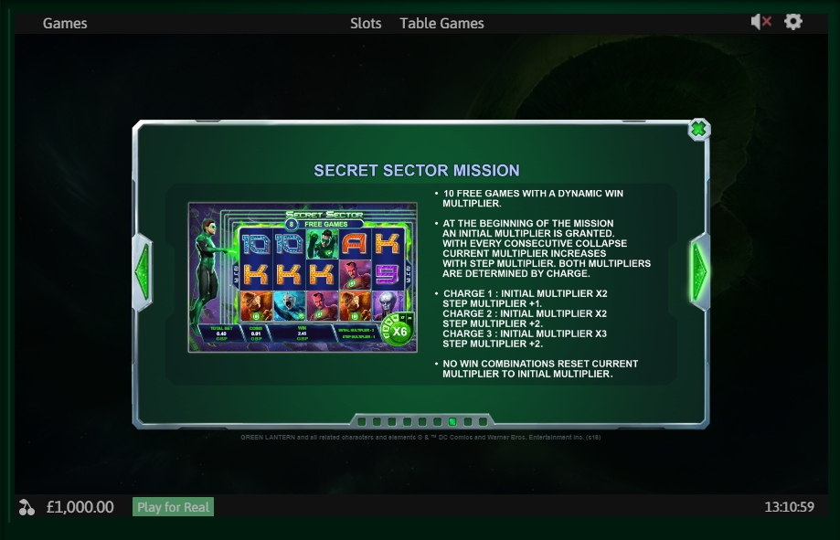 green lantern slot machine detail image 2