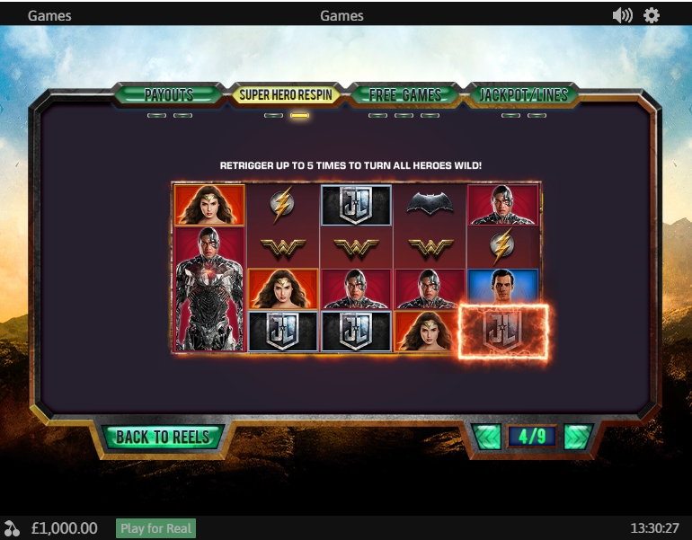 justice league slot machine detail image 5