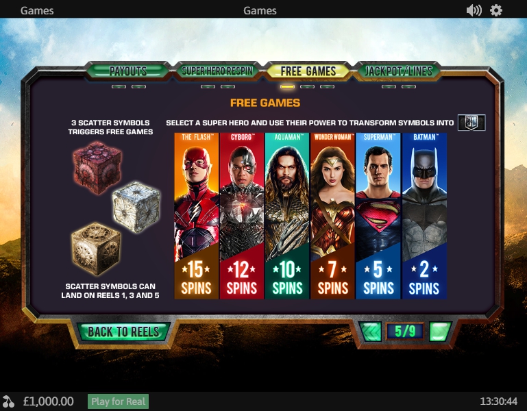 justice league slot machine detail image 4