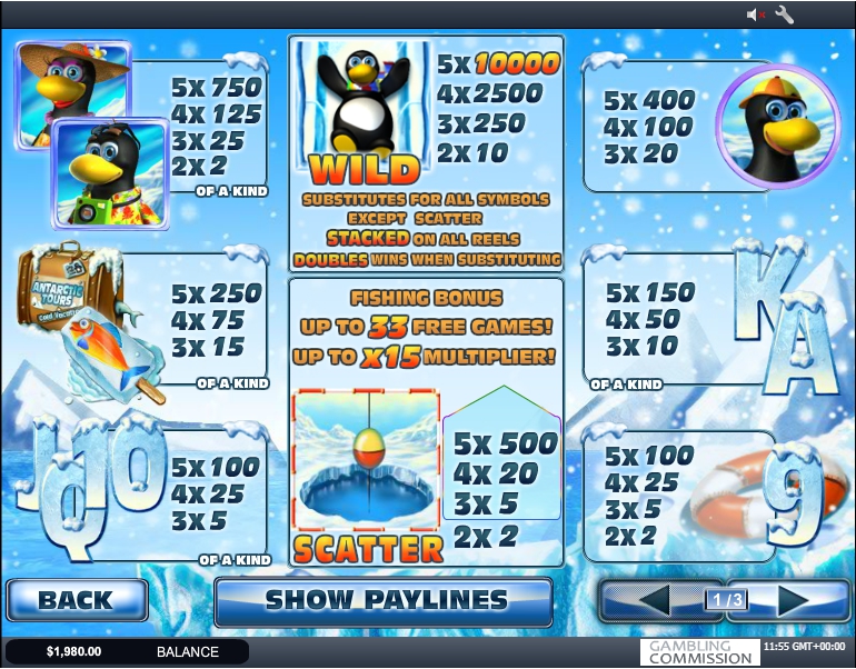 penguin vacation slot machine detail image 2