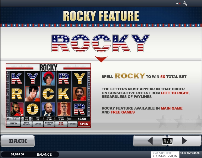 rocky slot machine detail image 1