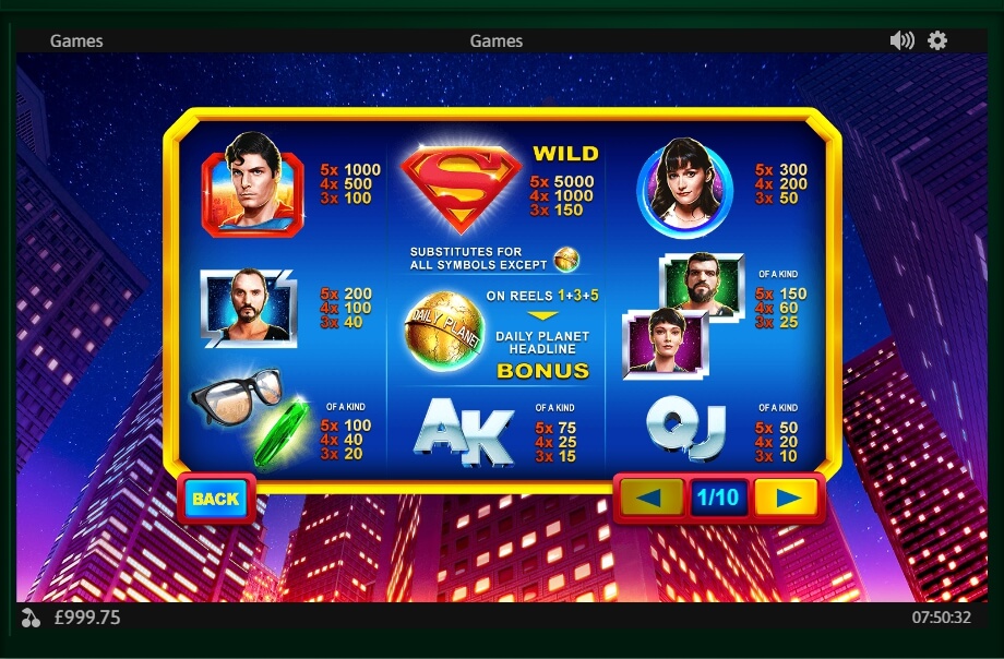 superman ii slot machine detail image 9