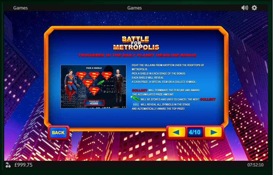 superman ii slot machine detail image 5