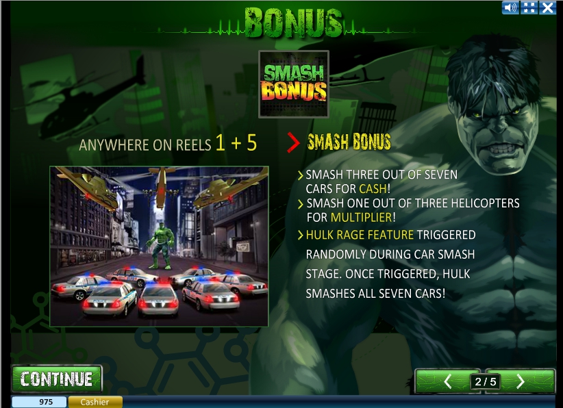 the incredible hulk slot machine detail image 3