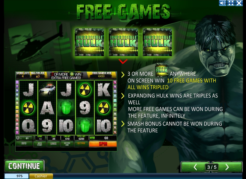 the incredible hulk slot machine detail image 2