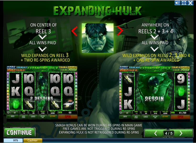 the incredible hulk slot machine detail image 1