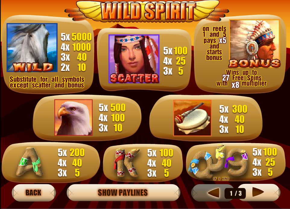 wild spirit slot machine detail image 2