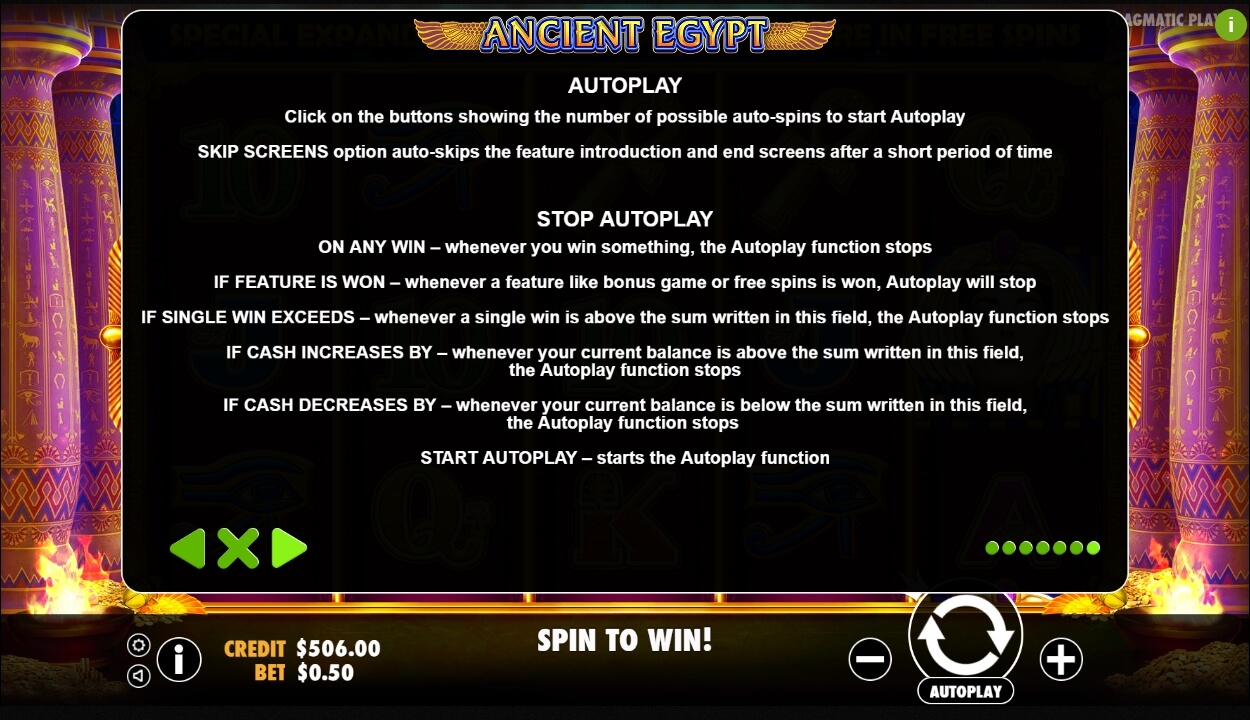ancient egypt slot machine detail image 0