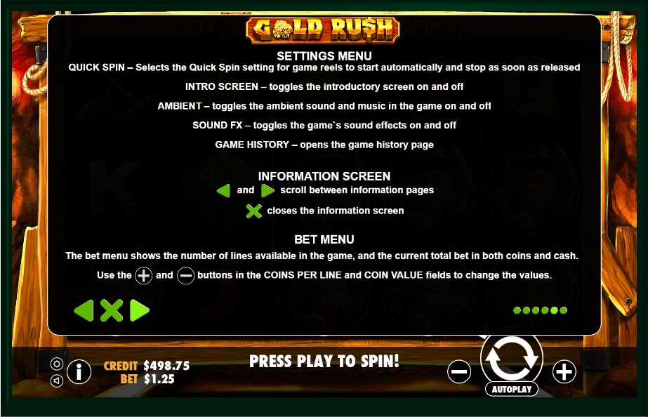 gold rush slot machine detail image 1