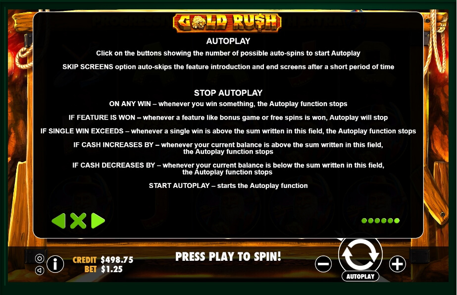 gold rush slot machine detail image 0
