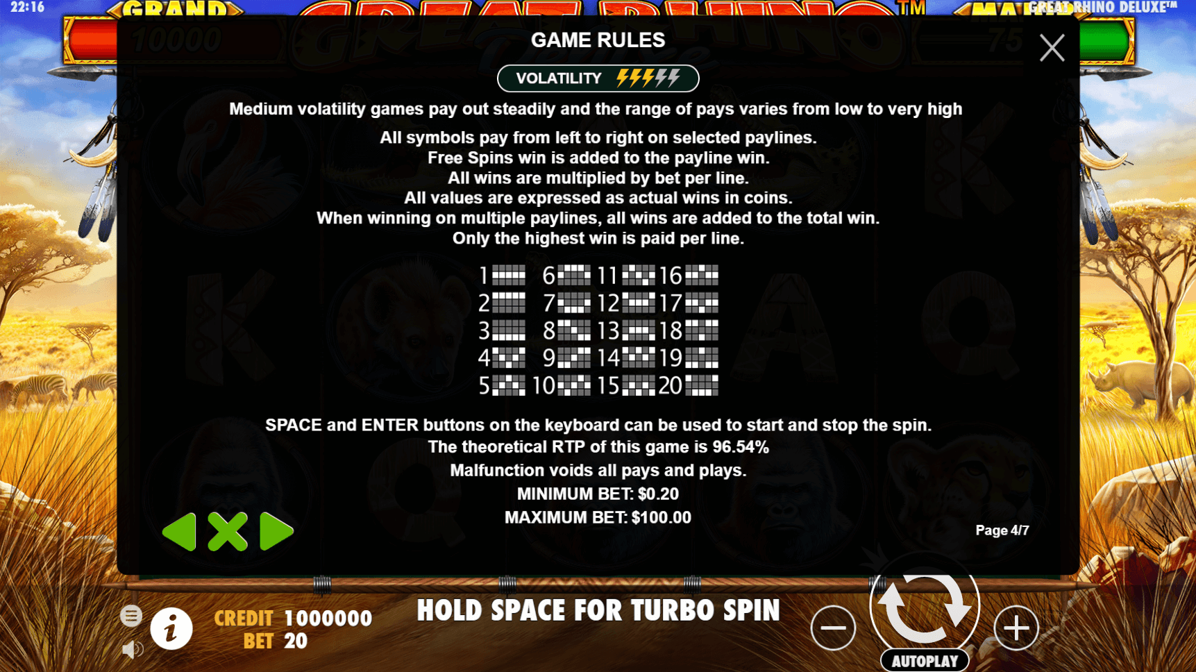 great rhino deluxe slot machine detail image 3