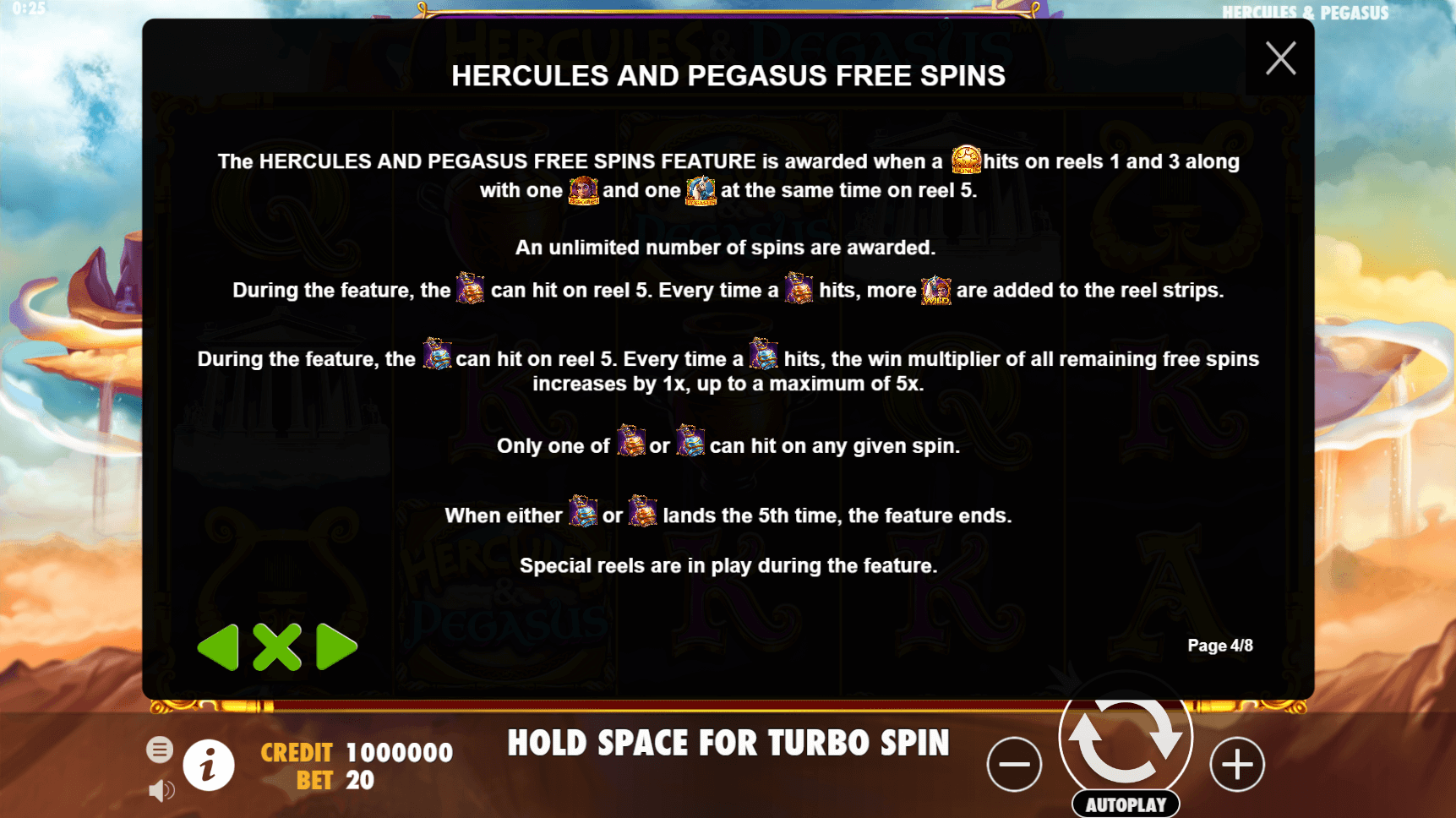hercules and pegasus slot machine detail image 3