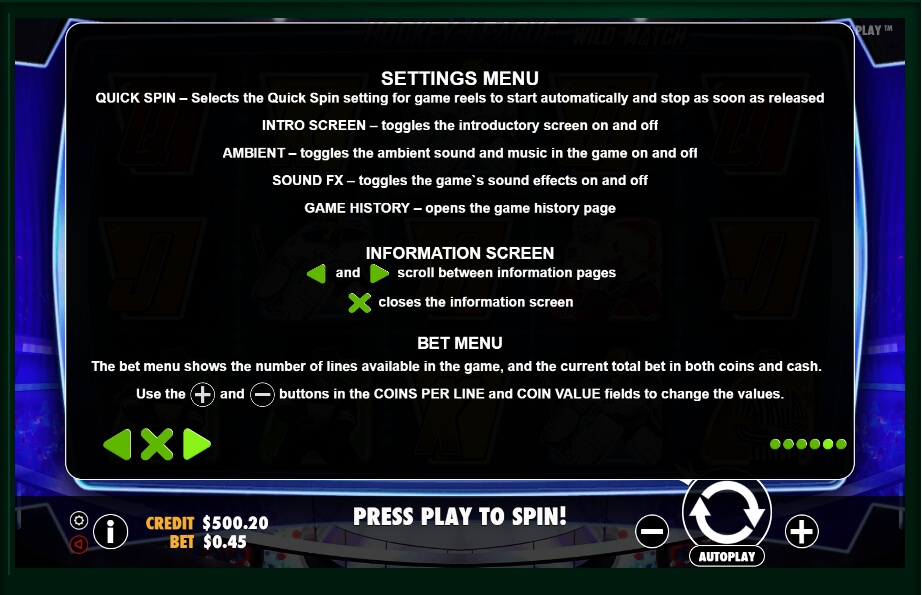 hockey league wild match slot machine detail image 1