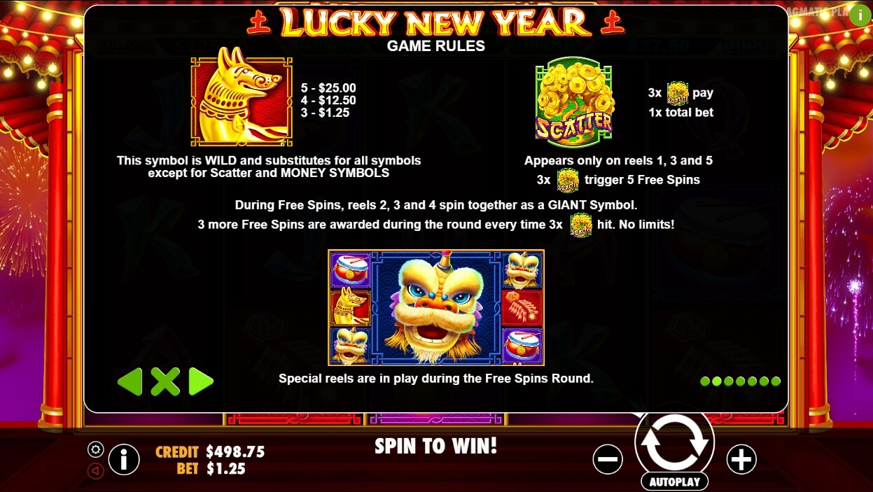 lucky new year slot machine detail image 5