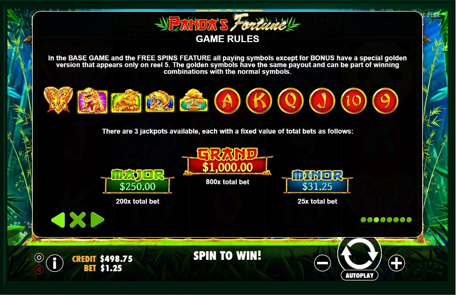 pandas fortune slot machine detail image 5