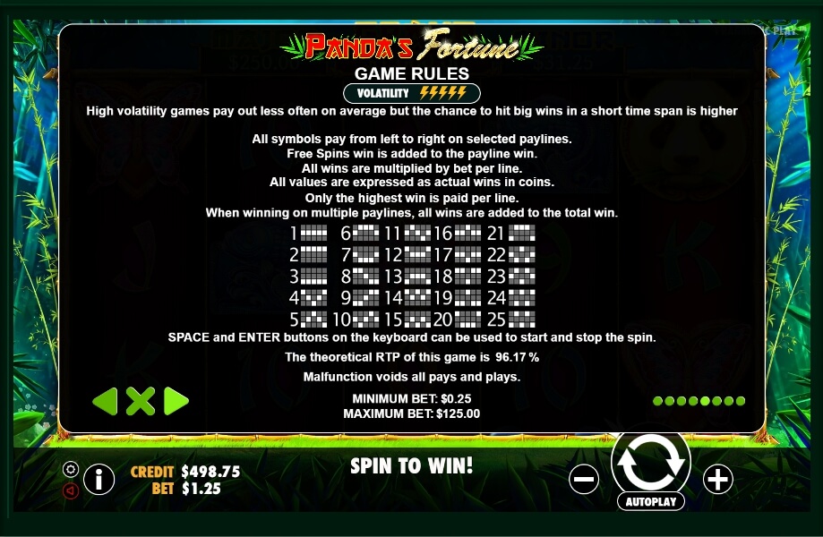 pandas fortune slot machine detail image 3