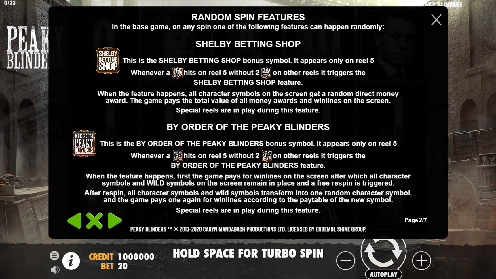 peaky blinders slot machine detail image 1