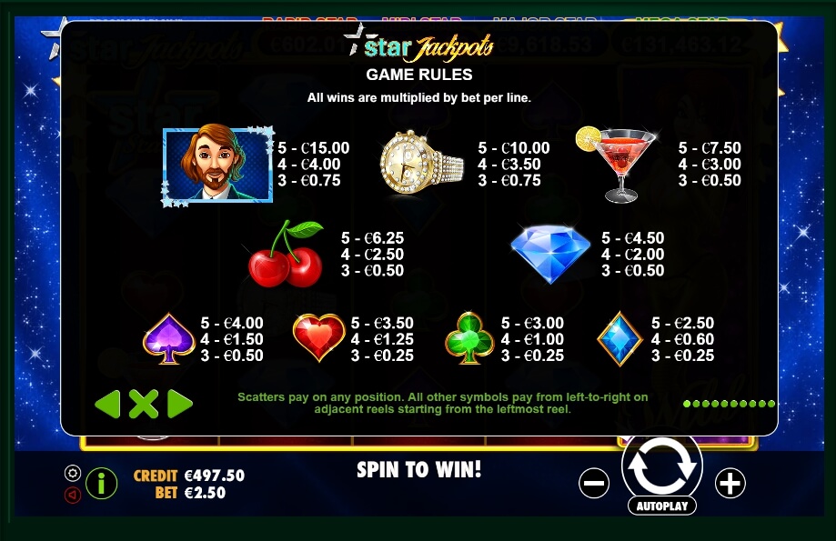star jackpots slot machine detail image 9