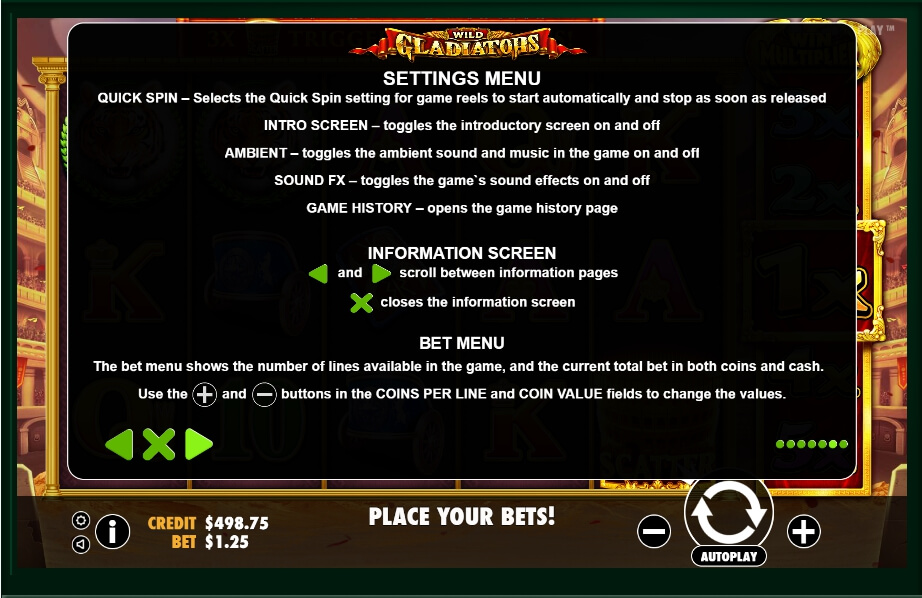 wild gladiators slot machine detail image 1
