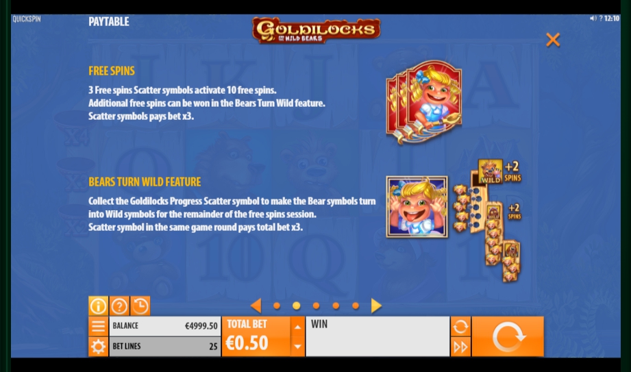 goldilocks and the wild bears slot machine detail image 3