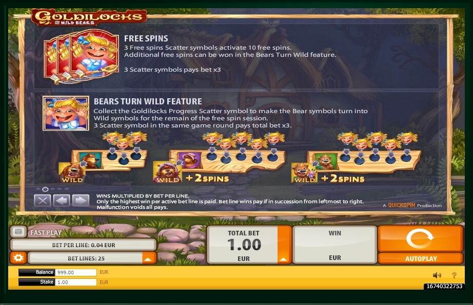 goldilocks with achievements engine slot machine detail image 3