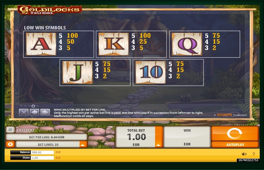 goldilocks slot machine detail image 1