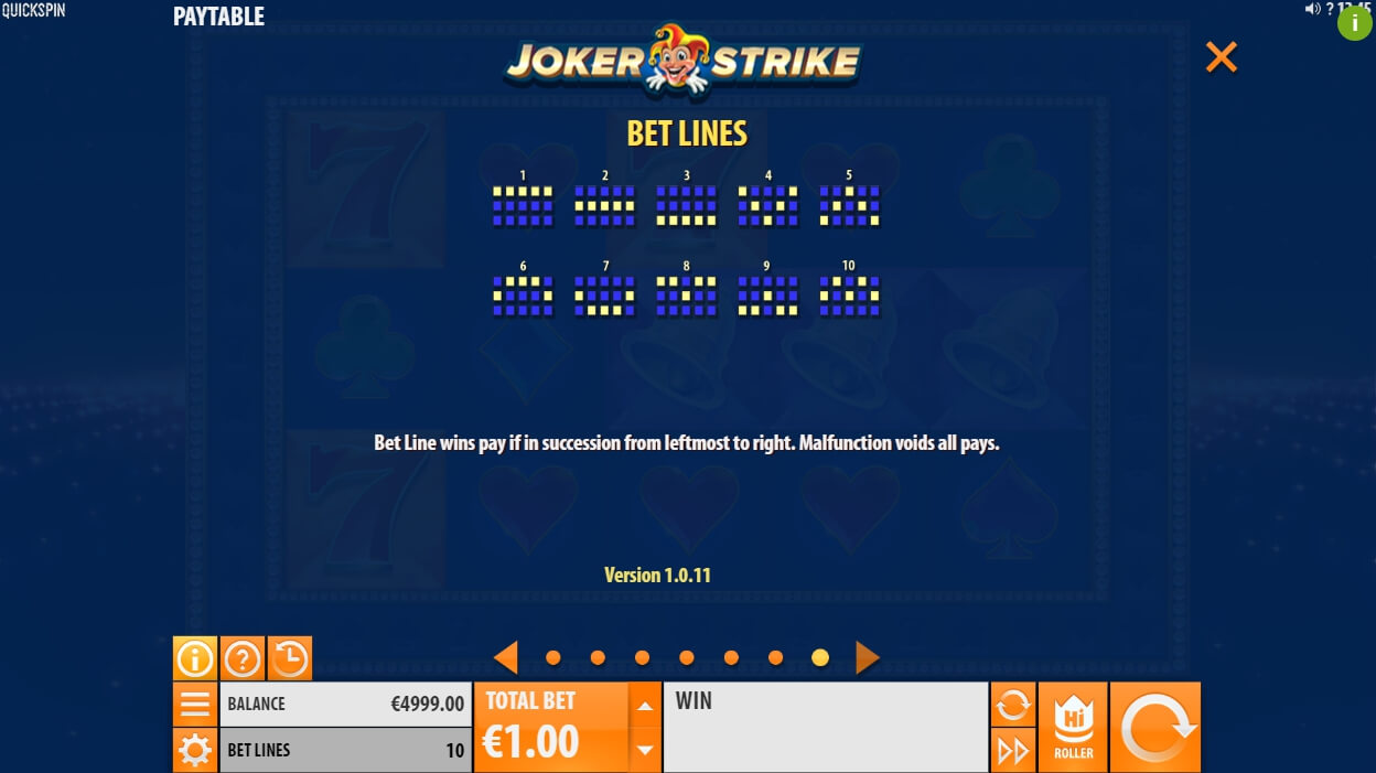 joker strike slot machine detail image 0