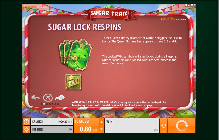 sugar trail slot machine detail image 5