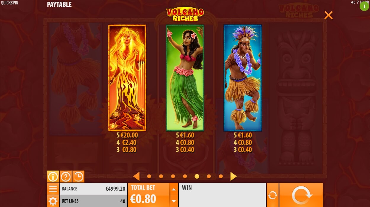 volcano riches slot machine detail image 2