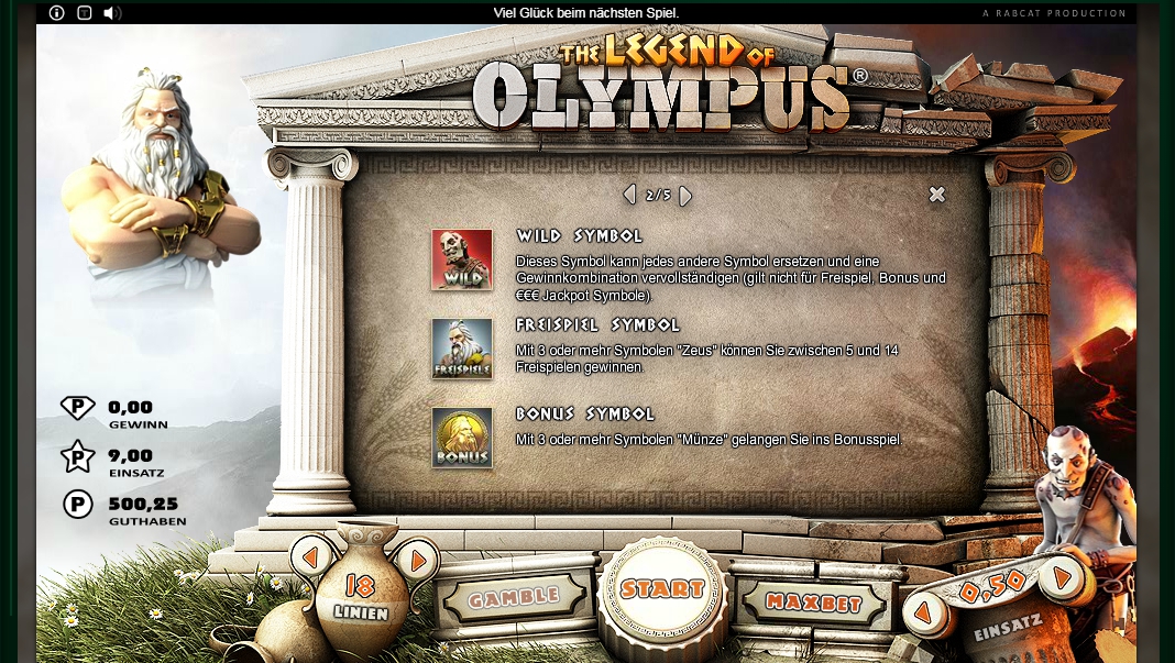 the legend of olympus slot machine detail image 3