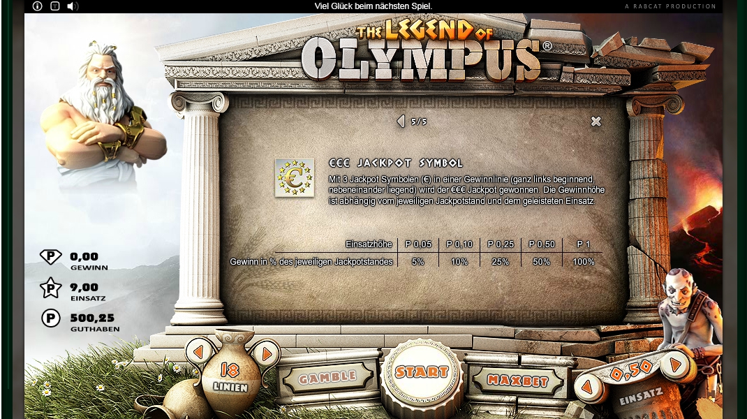 the legend of olympus slot machine detail image 0