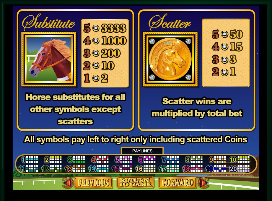 derby dollars slot machine detail image 2