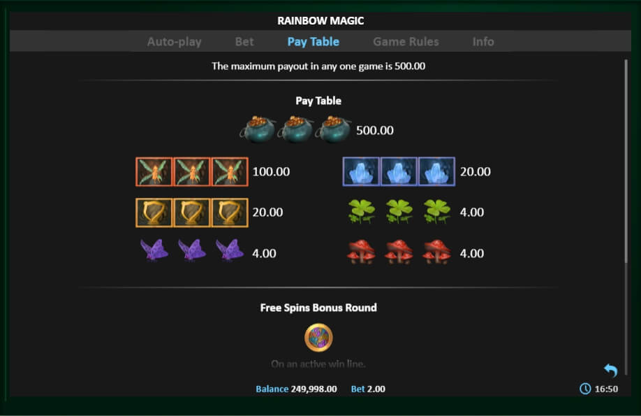 rainbow magic slot machine detail image 1