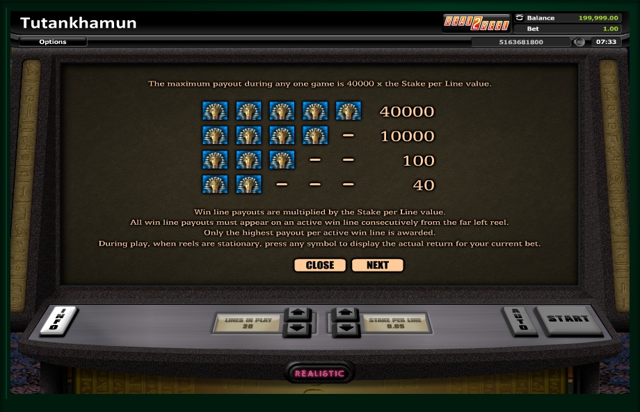 tutankhamun slot machine detail image 9