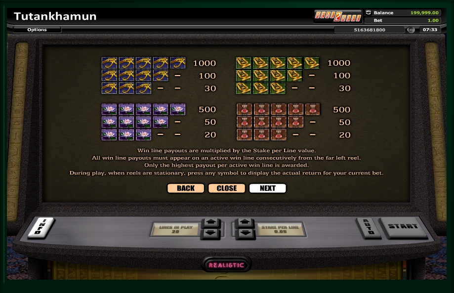tutankhamun slot machine detail image 7