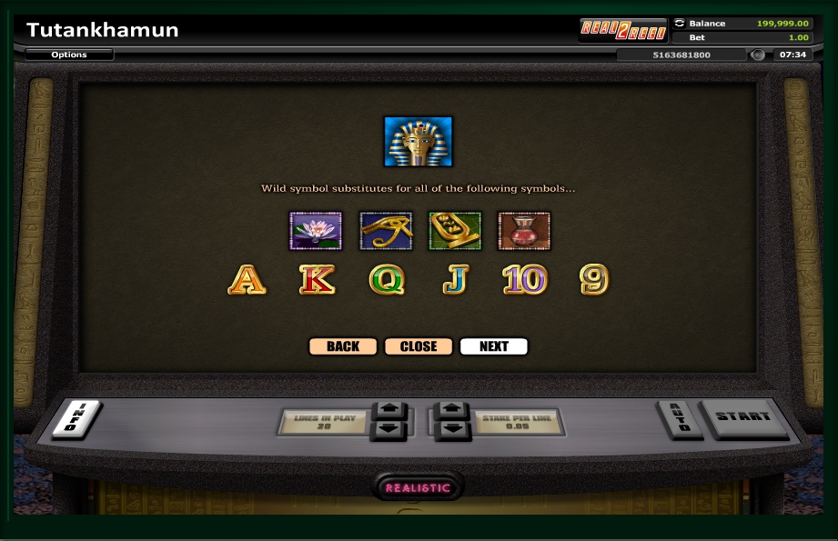 tutankhamun slot machine detail image 4