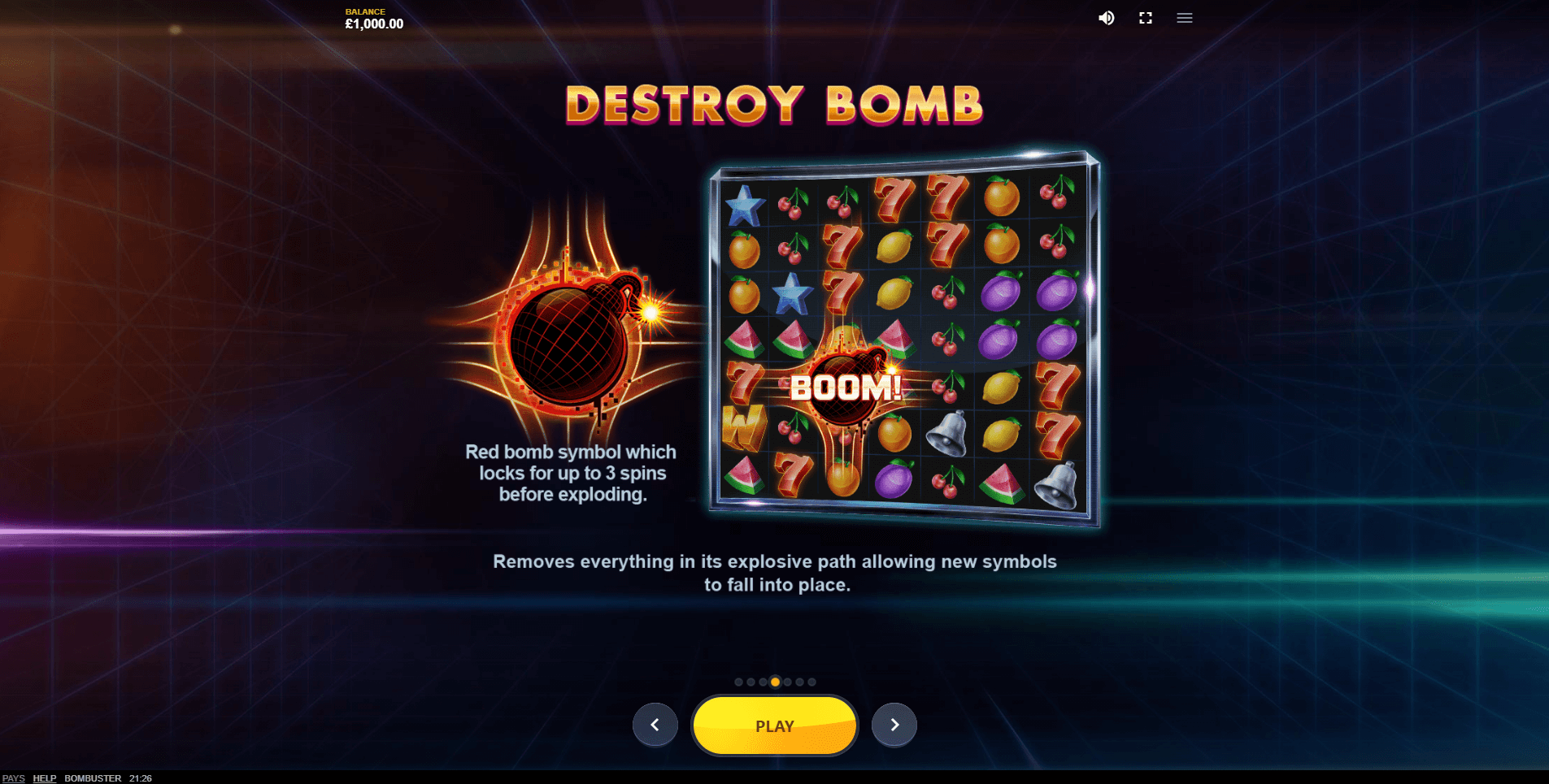 bombuster slot machine detail image 2
