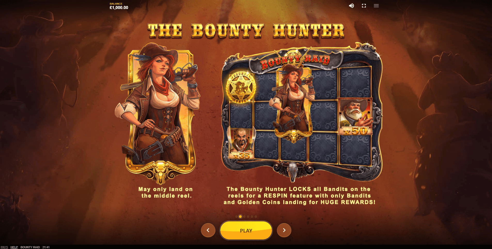 bounty raid slot machine detail image 0
