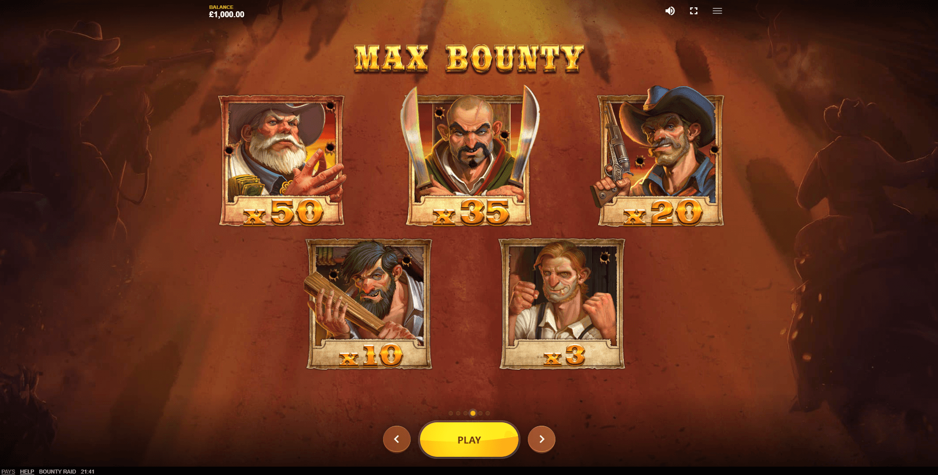 bounty raid slot machine detail image 2