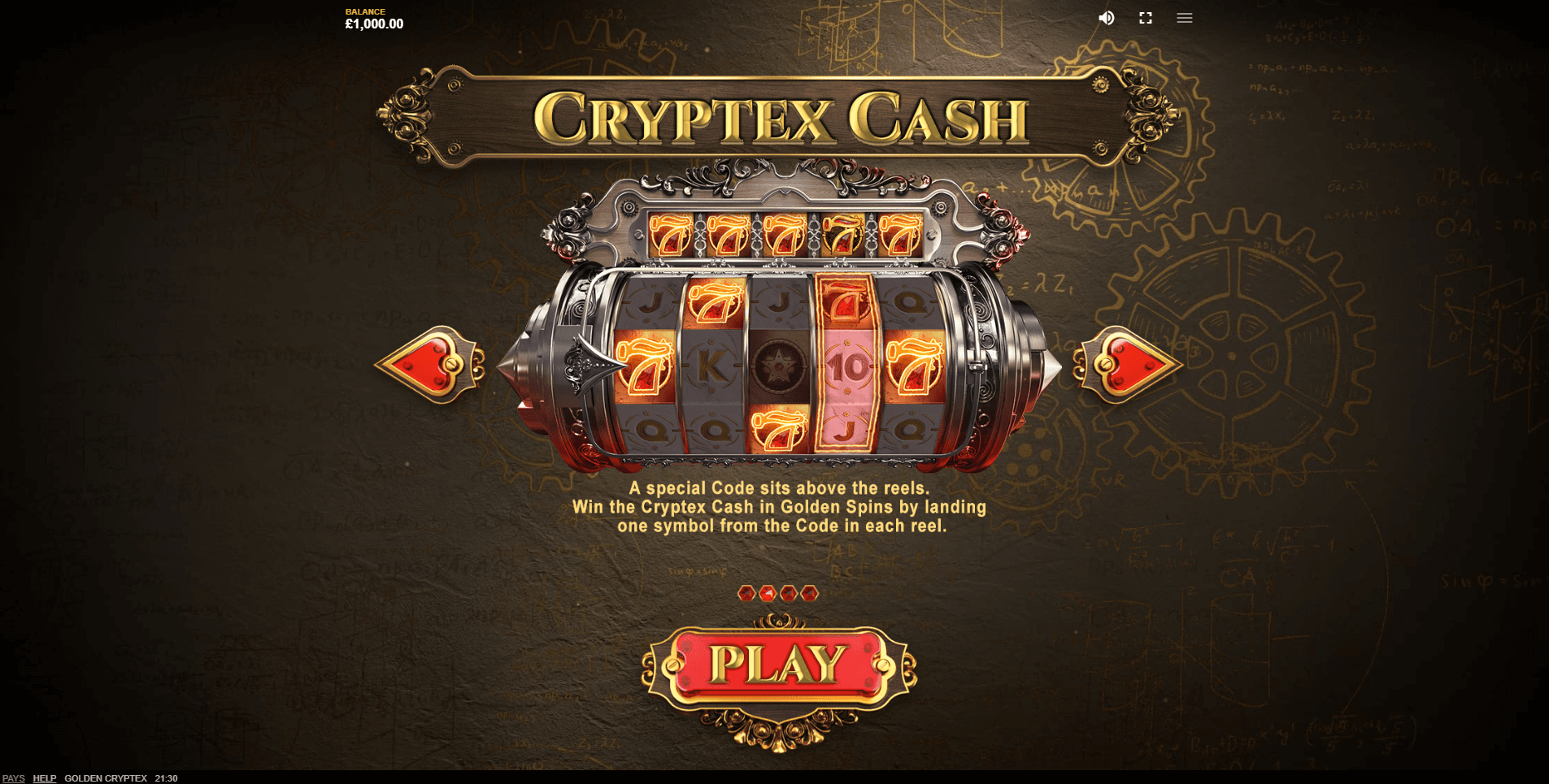 golden cryptex slot machine detail image 0