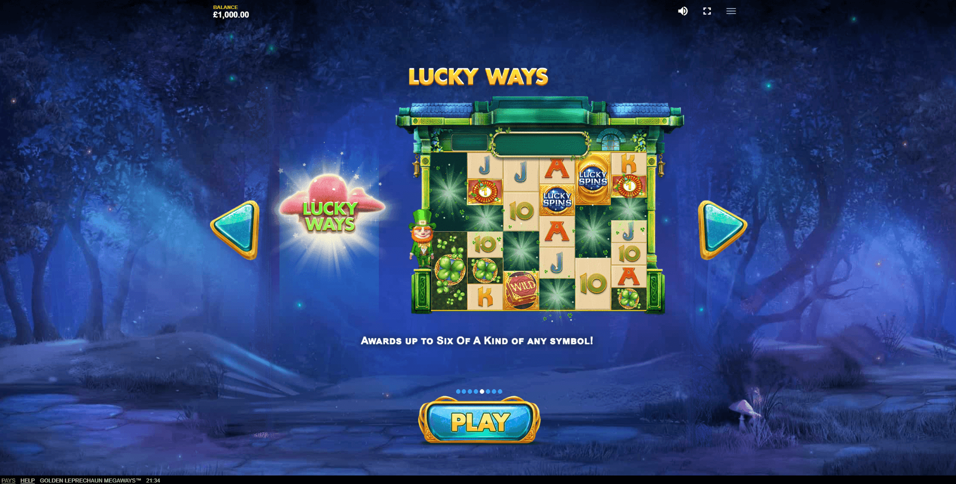 golden leprechaun megaways slot machine detail image 3