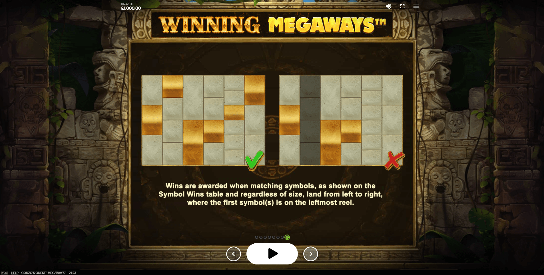 gonzos quest megaways slot machine detail image 6