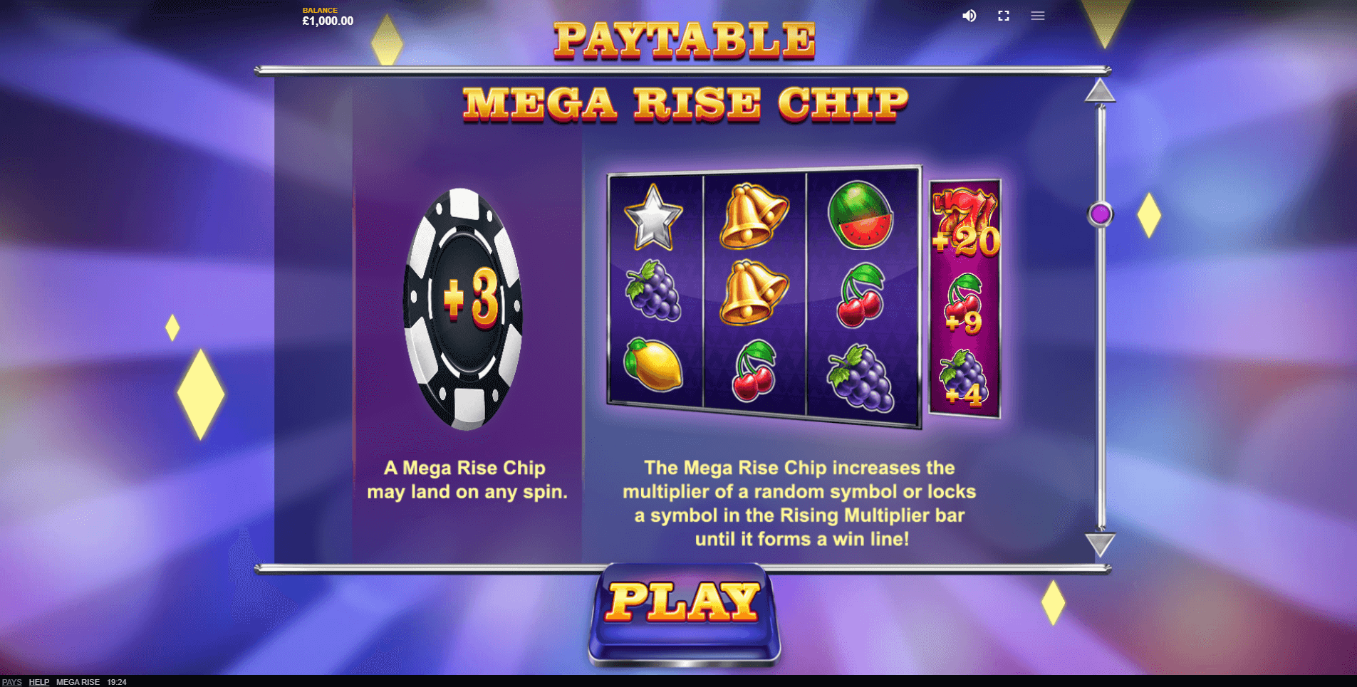 mega rise slot machine detail image 0